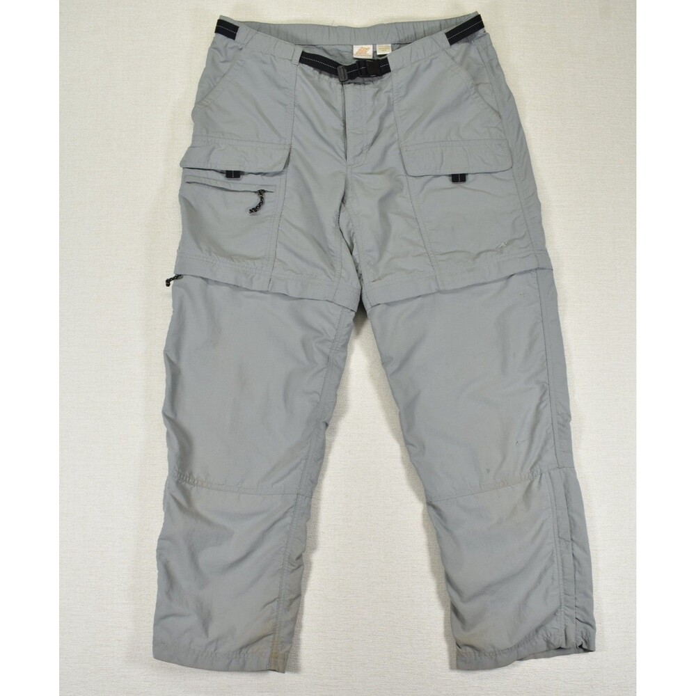 Eastern Mountain Sports EMS Convertible Hiking Pants Womens 10 Short Gray Belted